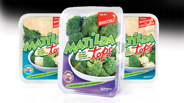 Matilda tops product packaging