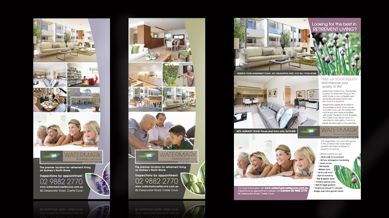 Watermark print marketing material